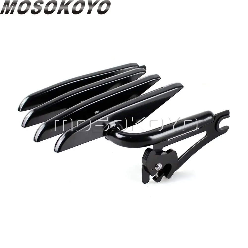 black Черный Съемный багажный стеллаж для Harley Touring Road King Street Glide Классический Пользовательский FLHR FLHX FLTR 09-16 - Цвет: black