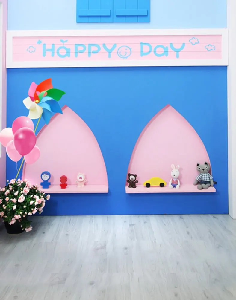 

5x7ft Happy Day Flowers Balloon Rabbit Photography Backdrops Photo Props Studio Background