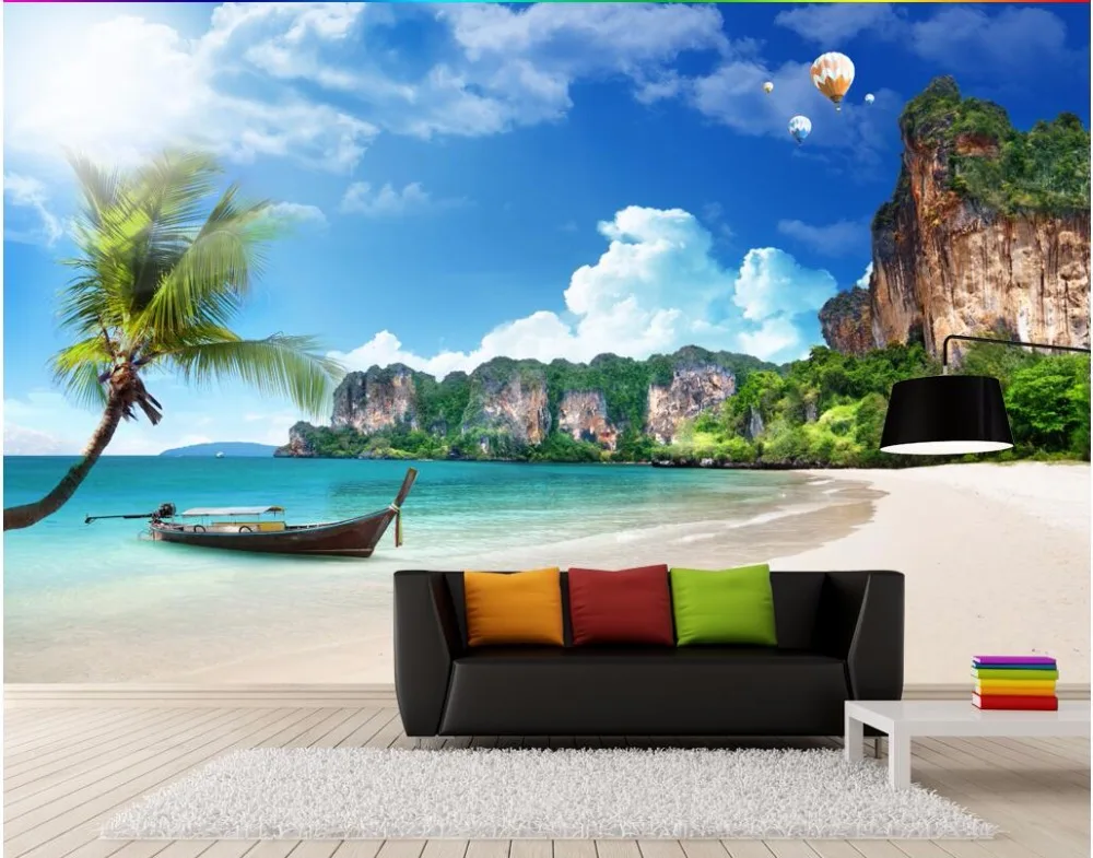 3d фотообои на стену летнее пляжное кокосовое дерево домашний декор фон для