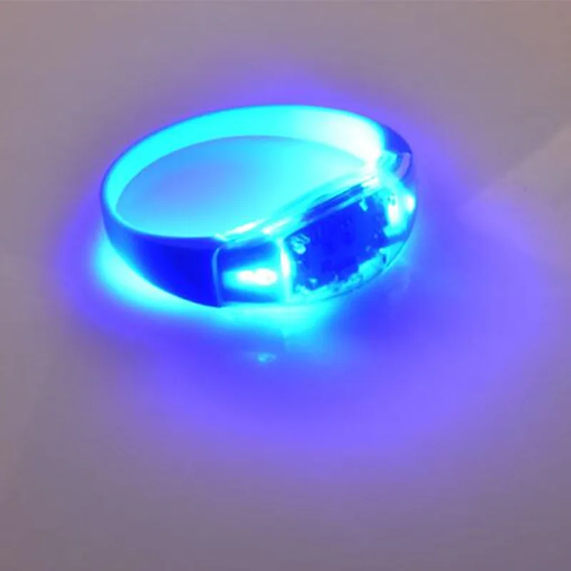LED Flashing Silicone Bracelet Light Wristband Rave Party Glow Bangle Decoration Toy Gift home decor wedding birthday|decorative