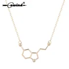 Cxwind Новое молекула серотонина химическое ожерелье уникальная подвеска-ожерелье минималистские молекулы 5-ht ювелирные изделия подарок для девушек и женщин