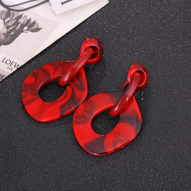 VIVILADY модные массивные квадратные Висячие серьги женские Геометрические