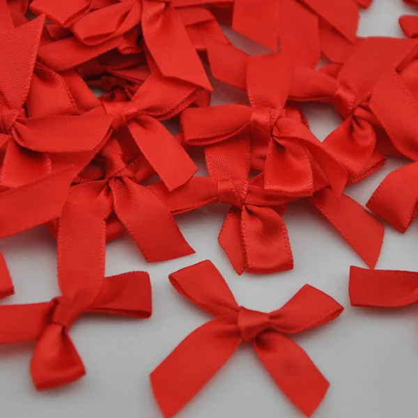 Red 100 шт много цветов, бант из ленты, с аппликацией в виде ремесло DIY Швейные Ремесло комплекты Upick A230 - Цвет: Red