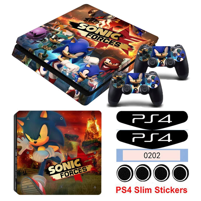 Наклейки из игры для Playstation 4 PS4 Slim Console &amp Controller Sonic Force наклейки кожи поставляются