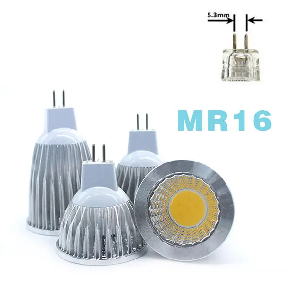 MR16 COB DC12V Прожектор E27 светодиодный светильник GU10 GU5.3 лампы 9W12W 15W Лампа 220V E27 E14 дома Bombillas MR16 DC12V светодиодный свет - Испускаемый цвет: MR16 COB DC12V