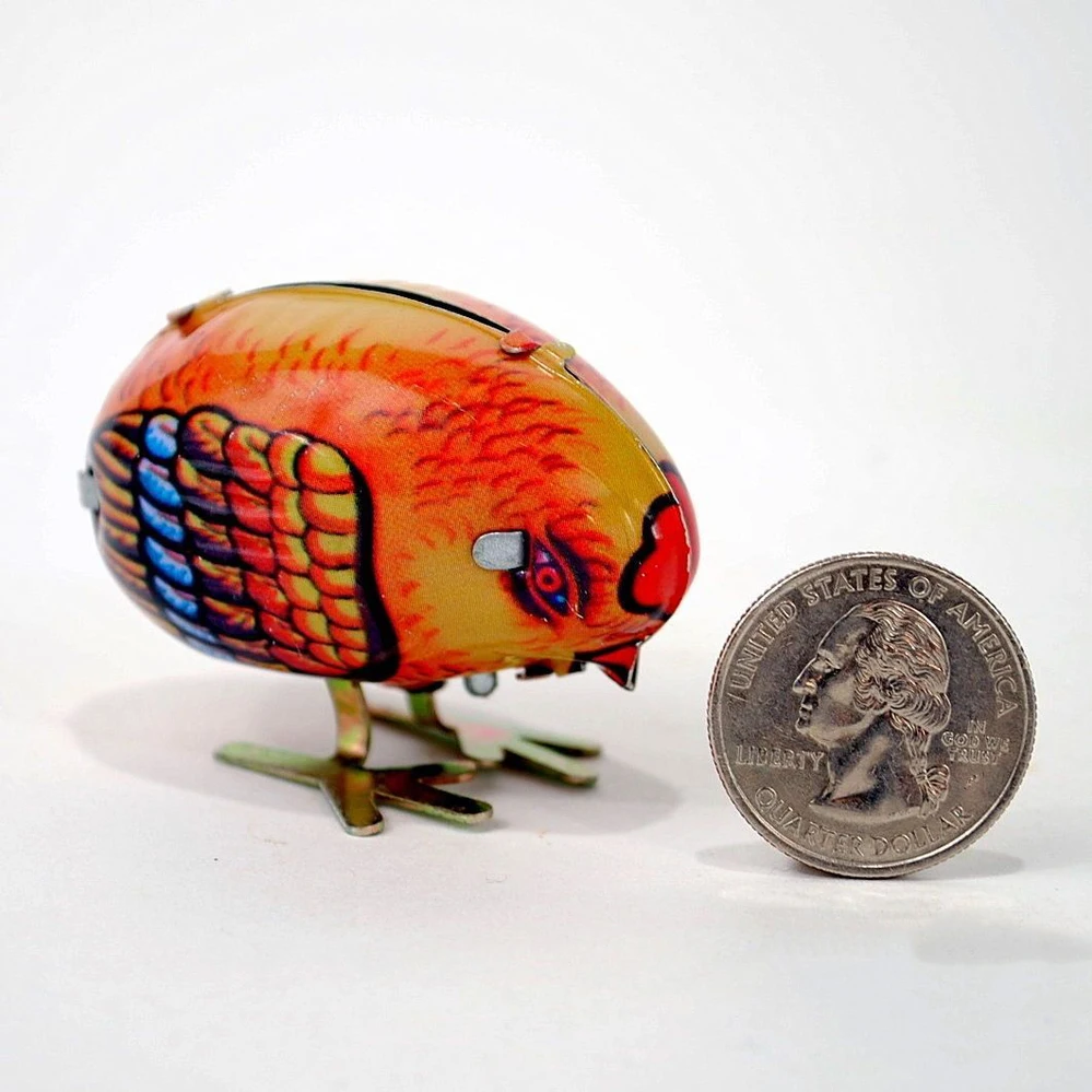 BidExpress Wind Up Chick Tin Toy Clockwork Spring Pecking Vintage Style | Игрушки и хобби