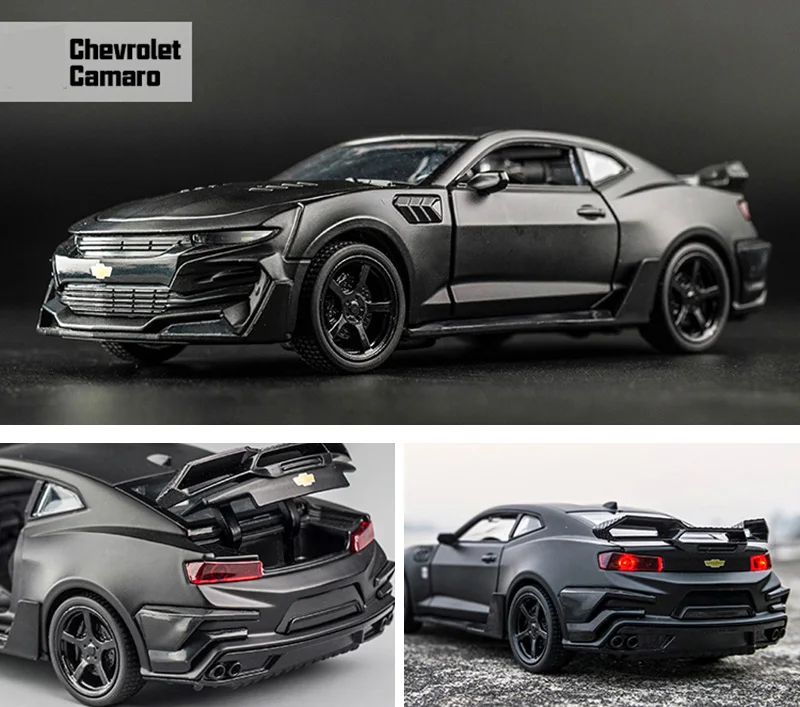 Black Rosana горячая Распродажа 1/32 Форсаж литье под давлением и игрушечный транспорт оттягивающийся назад Chevrolet Camaro мини-автомобиль модель автомобиля для детей подарок игрушки - Цвет: Black