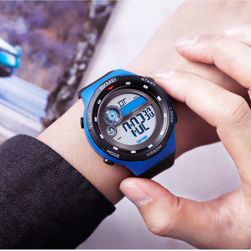 Мужские Цифровые Военные Спортивные LED водонепроницаемые наручные часы
