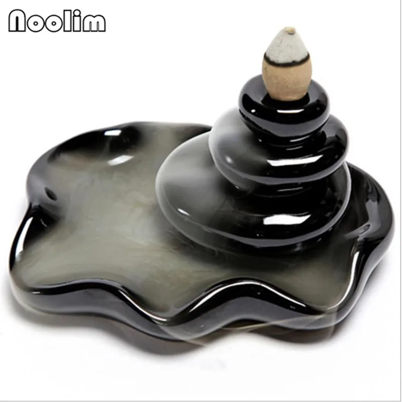 Керамические камни обратного потока благовония горелка домашний декор черная