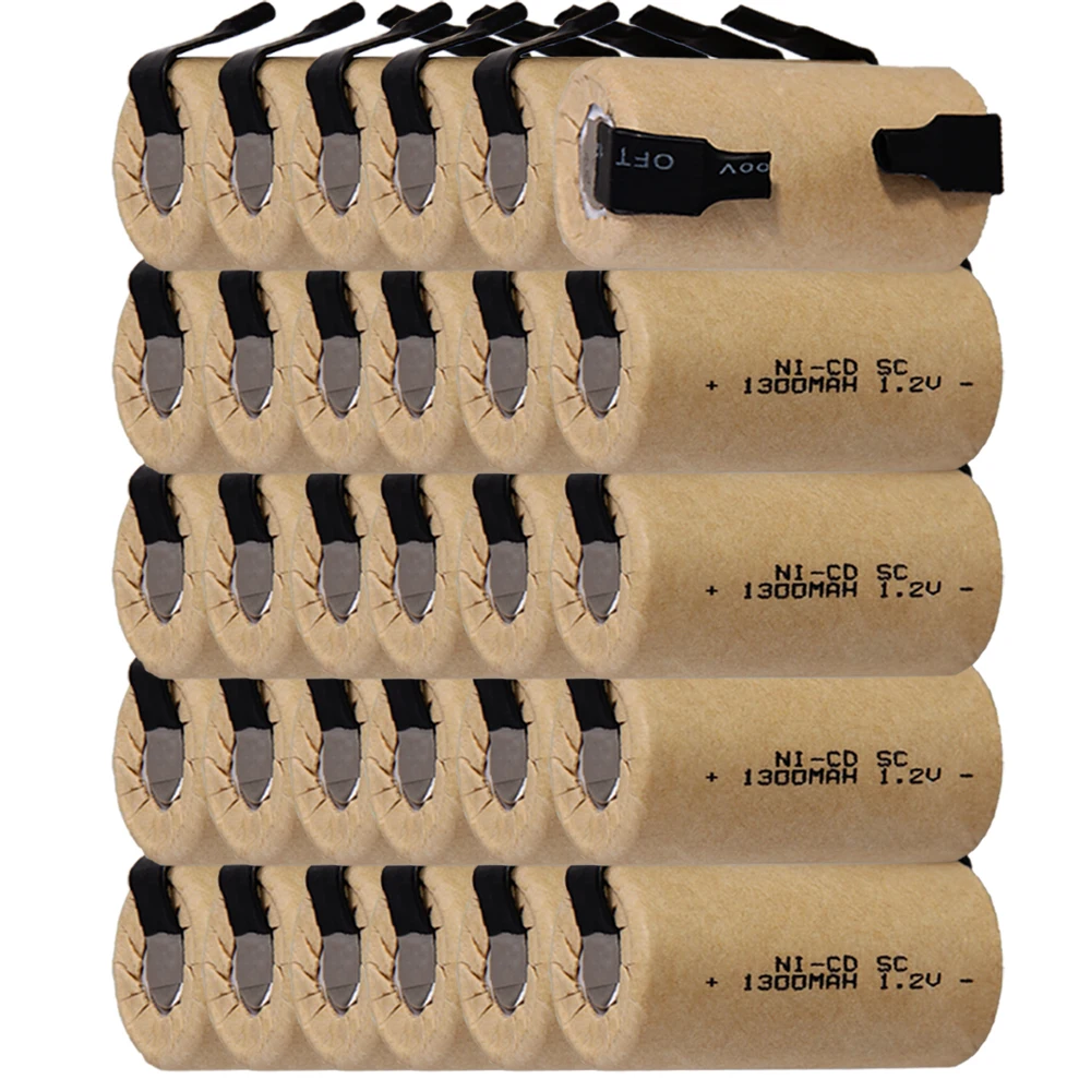 Аккумуляторы SC 30 шт. перезаряжаемые батарейки 1 2 в 1300 мАч | Электроника