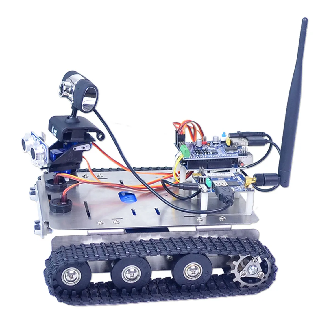 &quotСделай сам&quot Wi Fi + Программируемый через Bluetooth умный робот шасси Track Tank паровой
