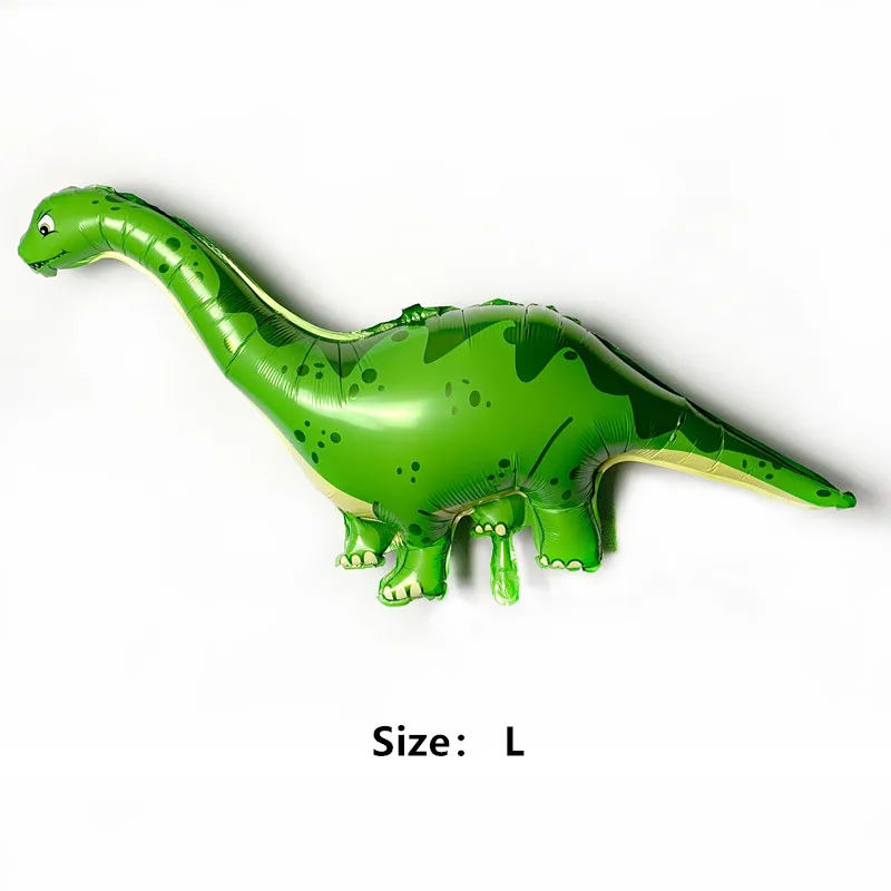 Вечерние воздушные шары в стиле джунглей декорированные динозаврами буквами