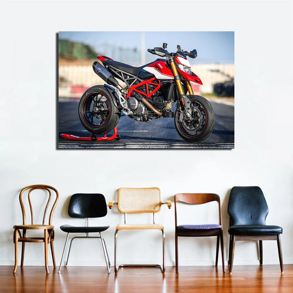 1 шт. Холст Картина Ducati Hypermotard 950 SP мотоцикл HD плакаты и принты настенные картины для декора гостиной
