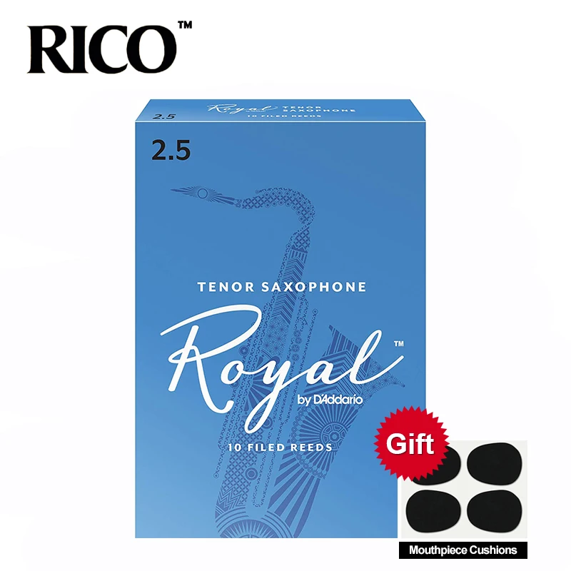 RICO Royal Tenor Sax трости/Bb Tenor саксофон трости, Сила 2,5#3,0# синяя коробка из 10