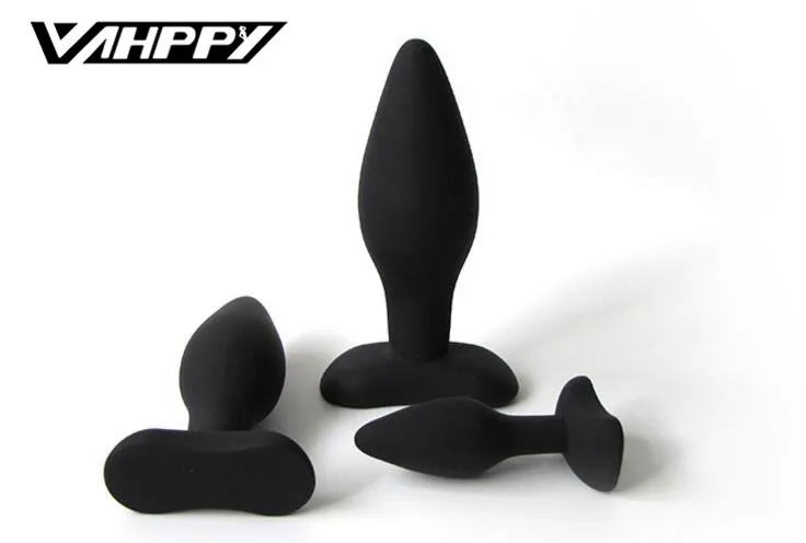 Черный Конус Силиконовые Butt Plug Анальный Секс игрушки для Для мужчин женщина