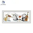 Набор для рукоделия Joy Sunday Concert, Набор для вышивки крестиком ручной работы, Набор для вышивки крестиком с принтом, домашний декор крестиком