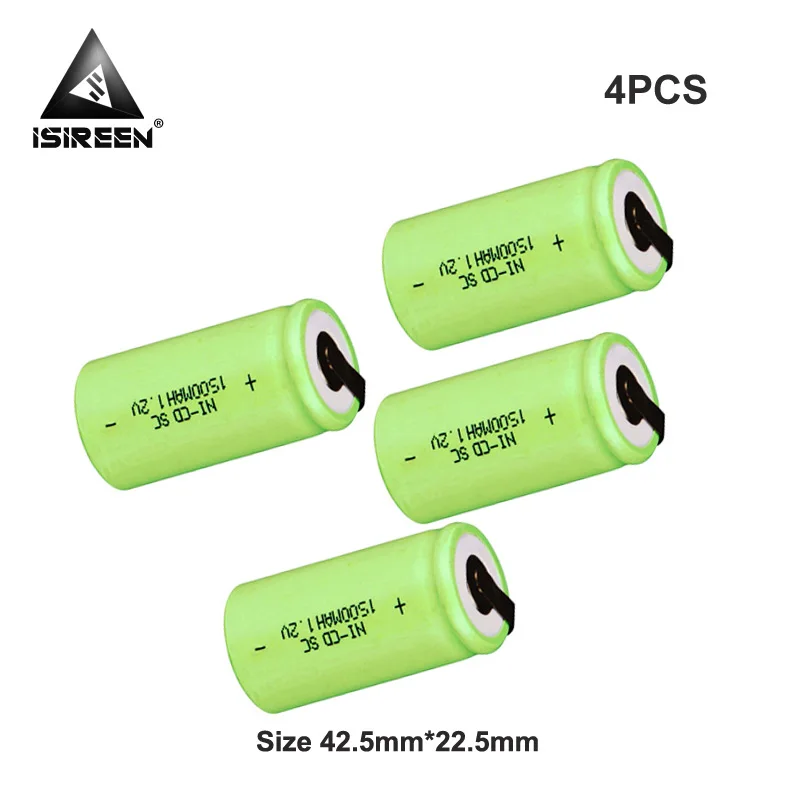 Электрическая аккумуляторная батарея, ячейка 1500mAh 1,2 V SC Ni-CD DIY Блок питания аккумуляторные батареи Subc Ni аккумулятор CD игрушечный фонарик
