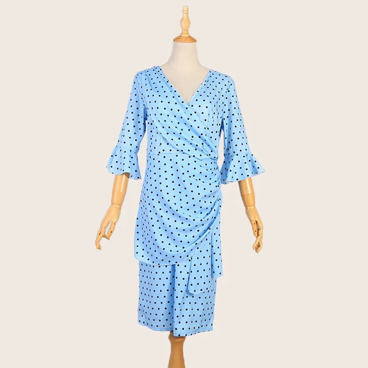 

3XL Polka dots bohemian dress Women 2019 Half sleeve ruffles summer dress Elegant twisted ruched plus size dresses vestidos