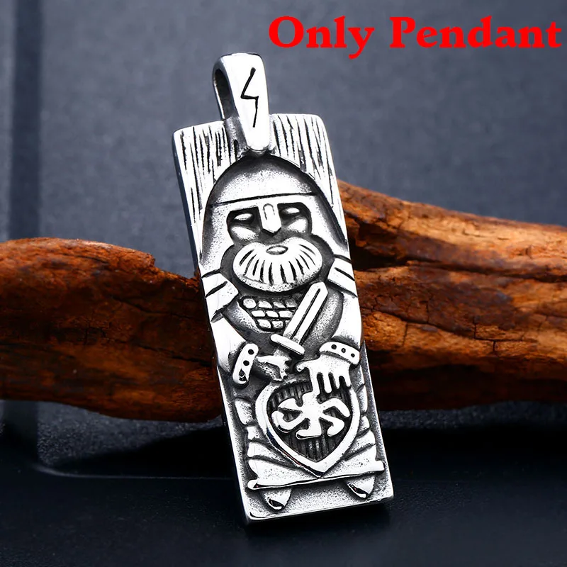 only pendant Байер 316L нержавеющая сталь легендарный амулет викингов Одина кулон ожерелье Викинг скандинавский талисман подвеска ювелирные изделия LP286 - Окраска металла: only pendant