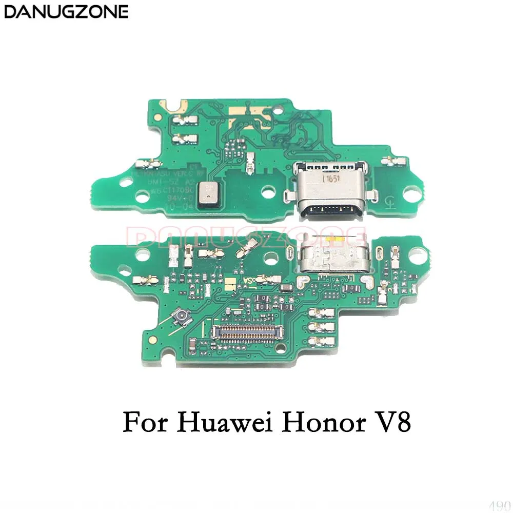 For Honor V8 Usb зарядная док-станция гнездовой разъем порт разъем зарядная плата гибкий кабель для huawei Honor 8 Lite V8 9 Lite V9 - Цвет: For Honor V8