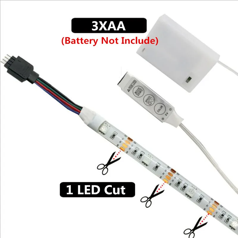 5 в СВЕТОДИОДНАЯ лента SMD 5050 водонепроницаемая RGB ТВ ПОДСВЕТКА гибкий