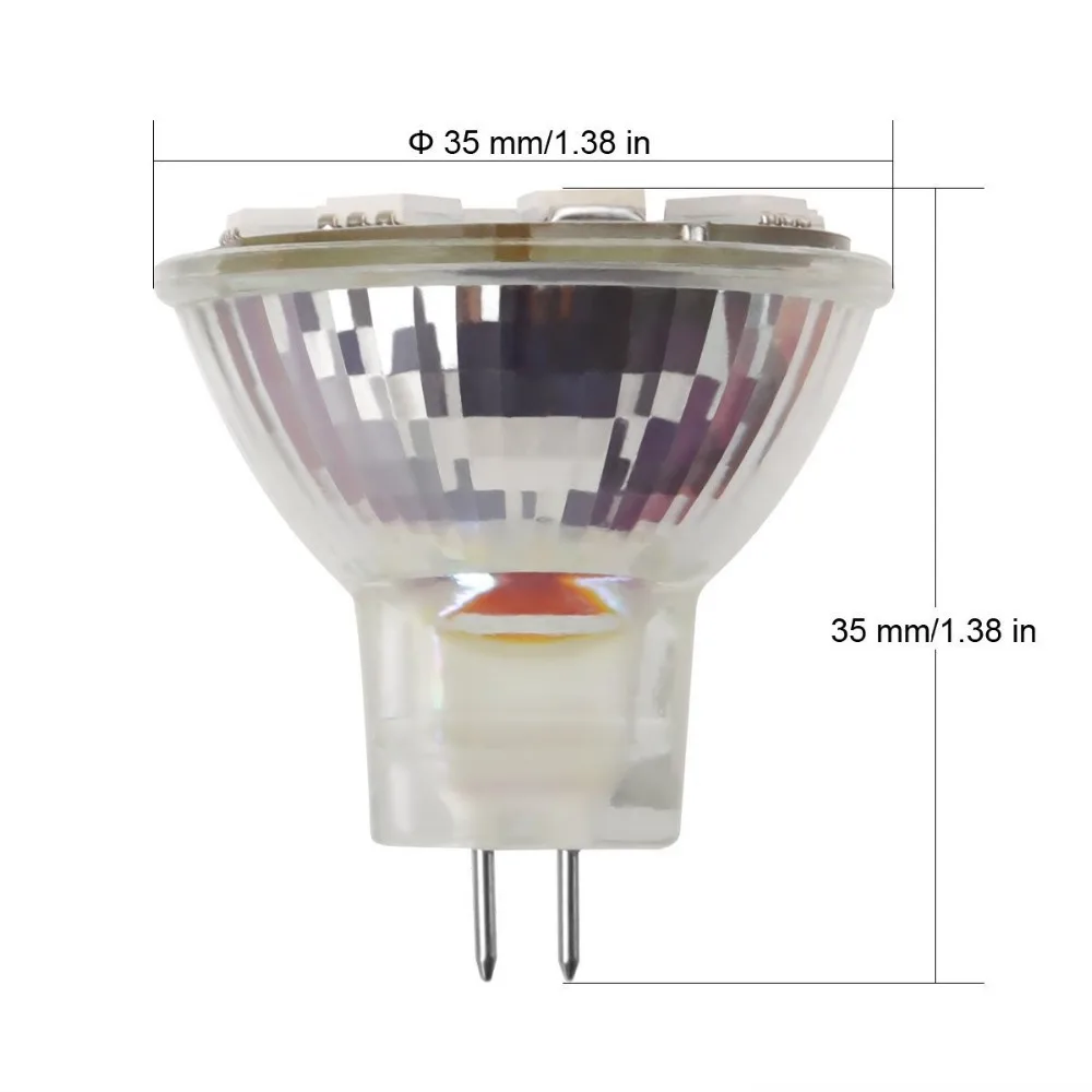 HRSOD 2 MR11 GU4.0 LED Bulbs 20W Halogen Equivalent GU4 Base 165lm 12V AC/Dc Flood Beam Warm White 3000K Light | Лампы и освещение