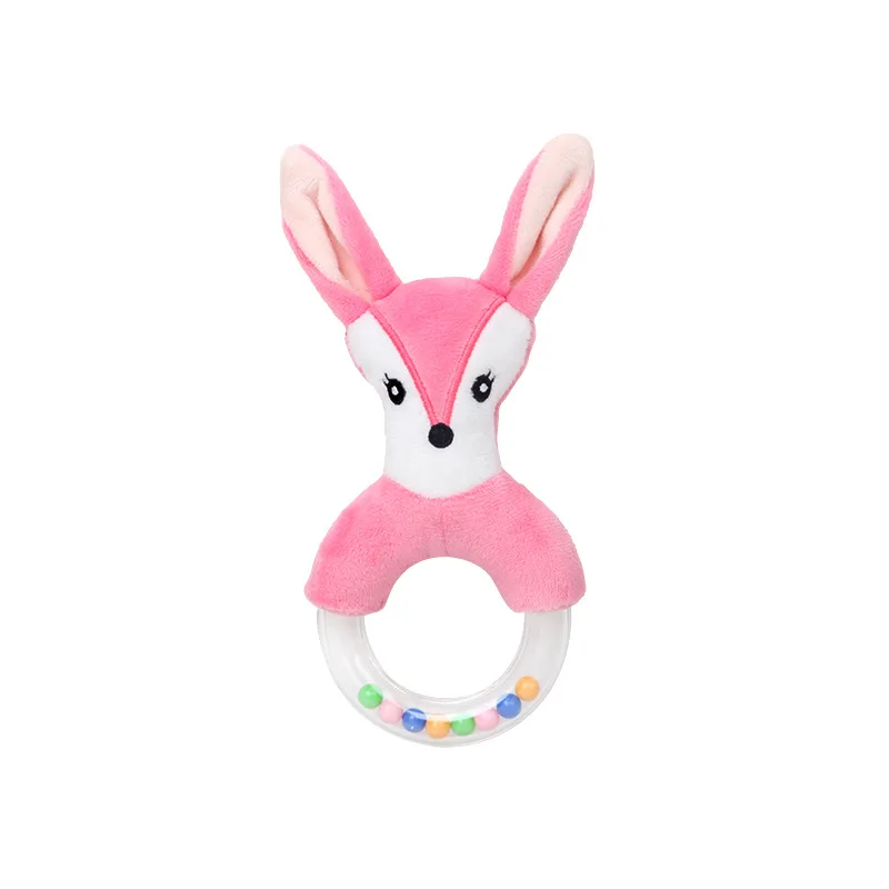 Cute Baby Rattle Toys Rabbit Plush Baby Cartoon Bed Toys baby 0-12 months Educational baby rattle Rabbit Hand Bells погремушки