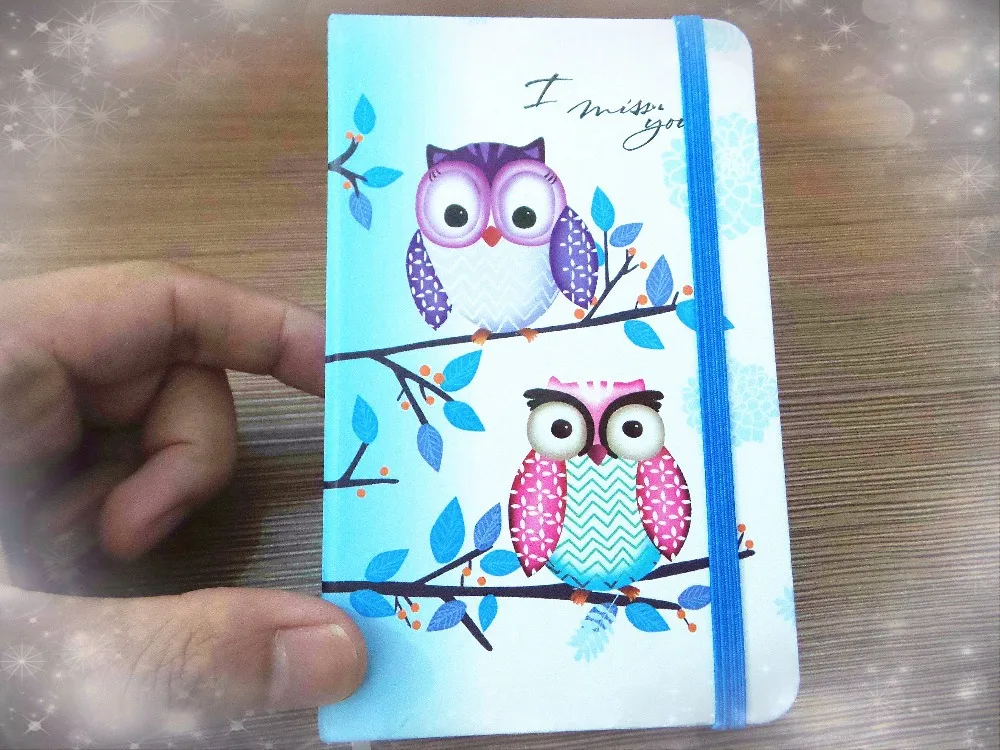 Модный Милый портативный мини-блокнот с жестким покрытием бумажная записная