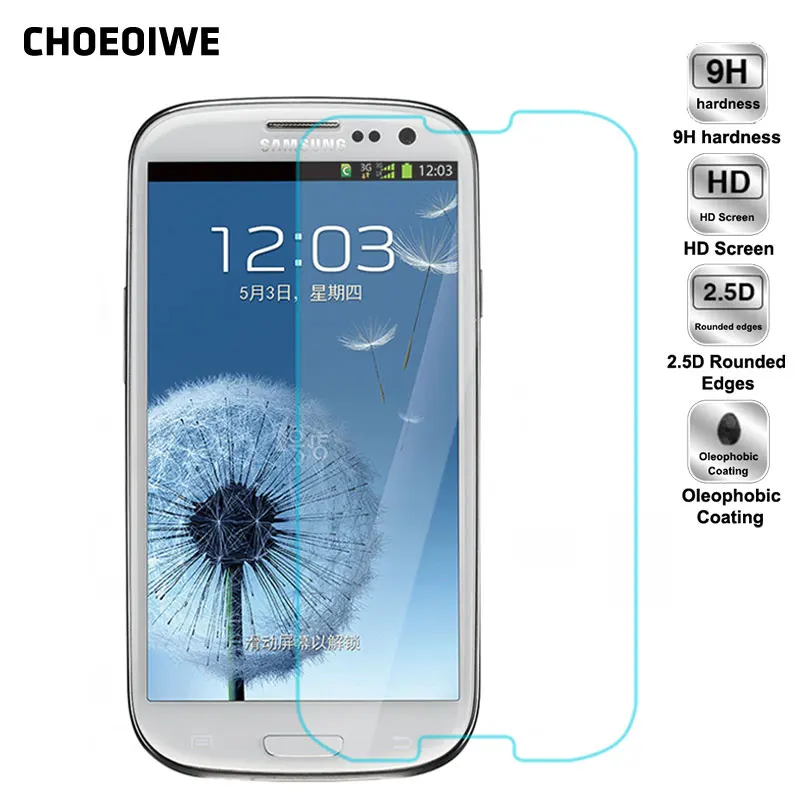 

Защитное стекло CHOEOIWE для Samsung Galaxy S3 Neo i9301 SIII I9300 GT-I9300 Duos i9300i 2.5D 9H