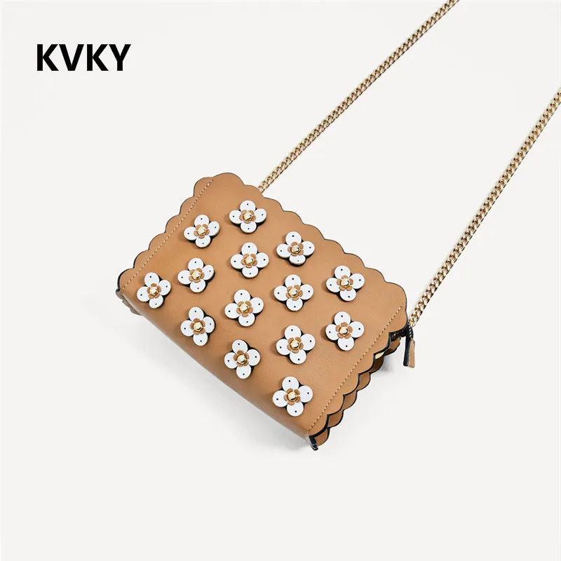 Kvky 2017 желтый маленькая сумка женская мягкая искусственная кожа аппликации Сумки