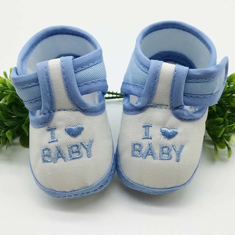 Blue Love Baby Новинка; обувь для маленьких мальчиков и девочек; Новорожденные малыши; повседневная обувь для новорожденных; сапоги для ходунков с мягкой подошвой - Цвет: Blue Love Baby