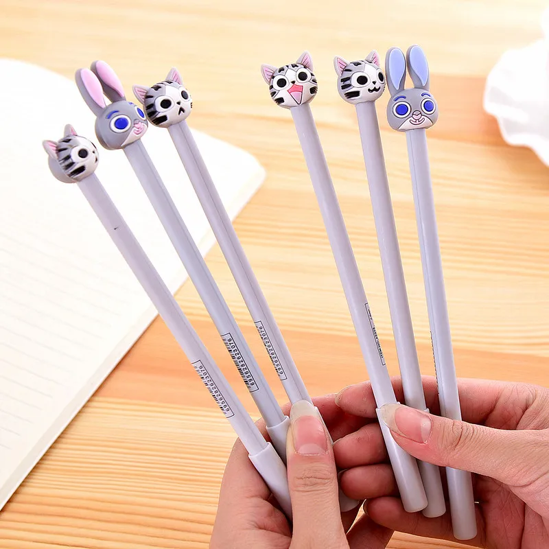 kawaii canetas gel pen rabbit caneta colorida cute cat stationery lapiz school supplies boligrafos pens criativa | Канцтовары для