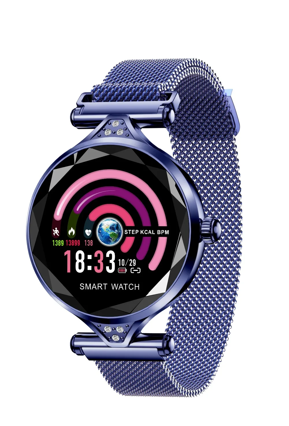 

H1 female smartwatch heart rate monitor fitness tracker lady smartwatch wristband Bluetooth waterproof for IOS and Android