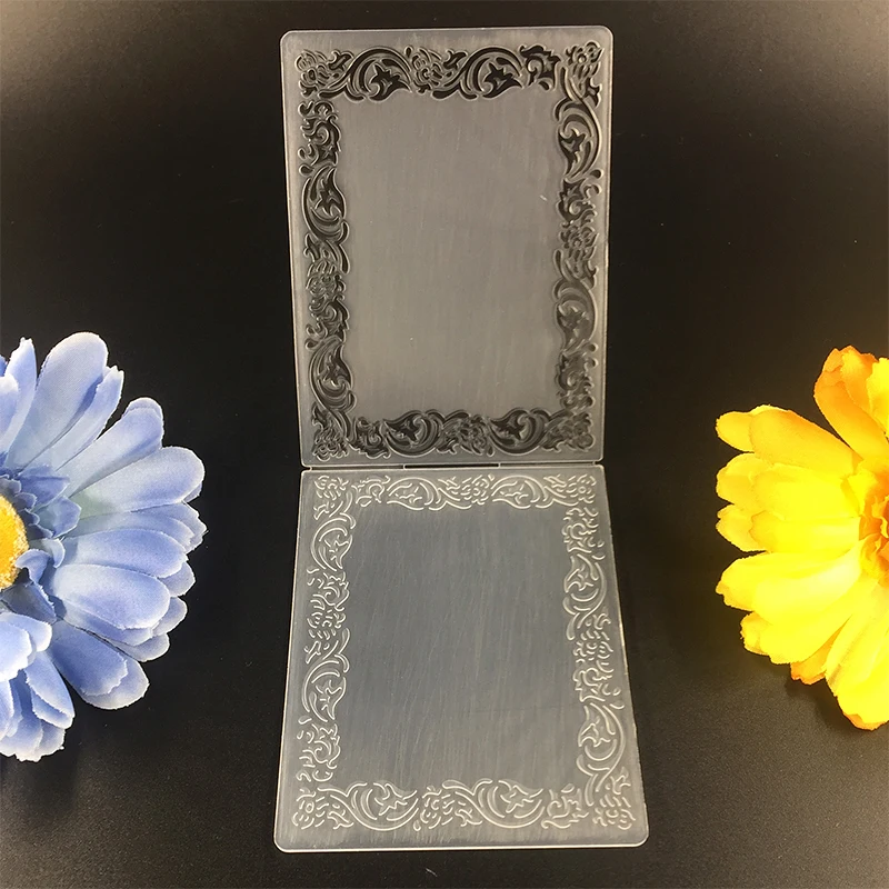 Цветок Стекло Frame Item01 DIY Записки Bump Пластик тиснением папку для альбом карт