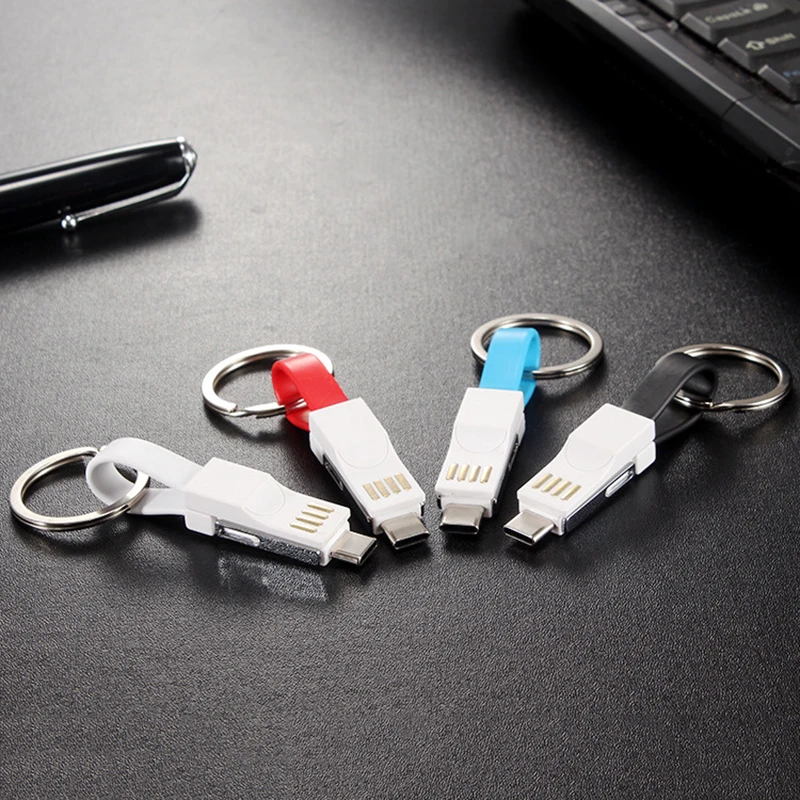 Thbelieve 3 в 1 Кабели для зарядки 4 USB зарядное устройство брелок Разные цвета кабель
