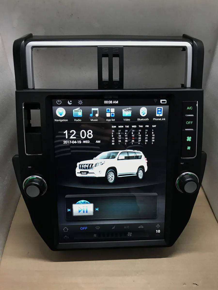Чистый Android 7.1.1 четырехъядерный 2GB ram автомобильный DVD для TOYOTA Land Cruiser prado 150 1024*600 емкостный экран, 32GB gps BT wifi