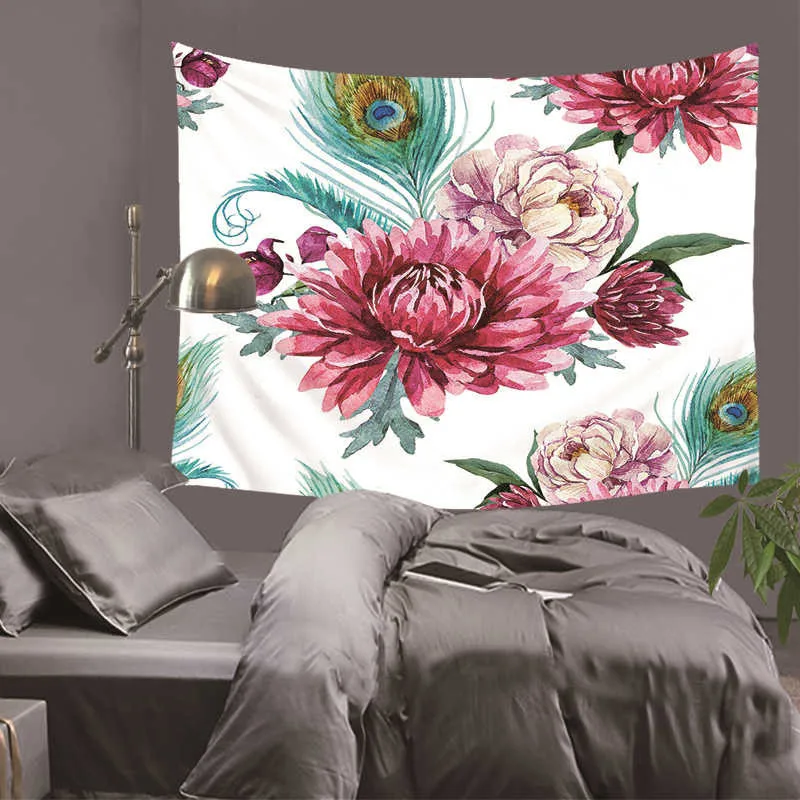 Flamingo Tapestry Wall Art Tapestries Tropical Home Decorative Door Curtain Living Room Bedspread Sheet Table Cloth DH0010 | Дом и сад