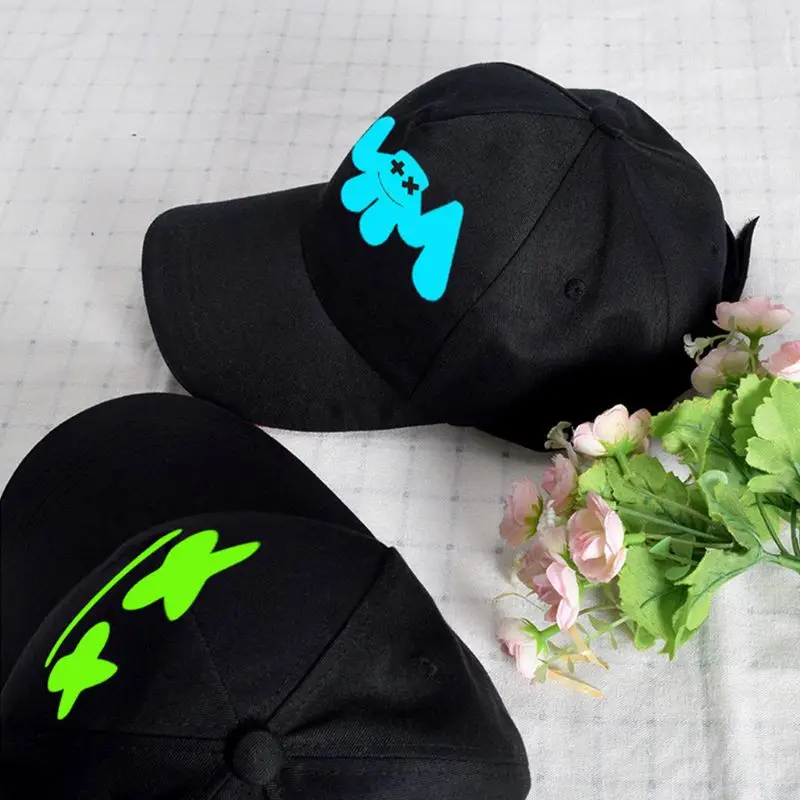 KLV унисекс музыка хип хоп DJ с принтом лица бейсбольная кепка светящаяся