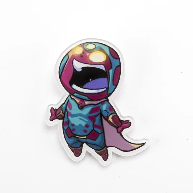 Vision Marvel Badges Avengers Brooch Pins Thor Pin Movie Endgame Jewelry Iron Man Captain America Spiderman Brooches For Women Men Gift - Окраска металла: Vision