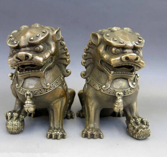 Ymying 1024 +++++ китайская медная статуя фэн-шуй ФОО собаки льва | Дом и сад