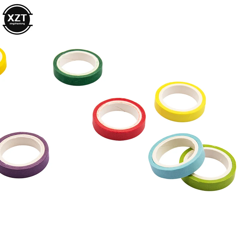 10 шт./кор. радужные одноцветные японские Маскировочные наклейки из бумаги Васи