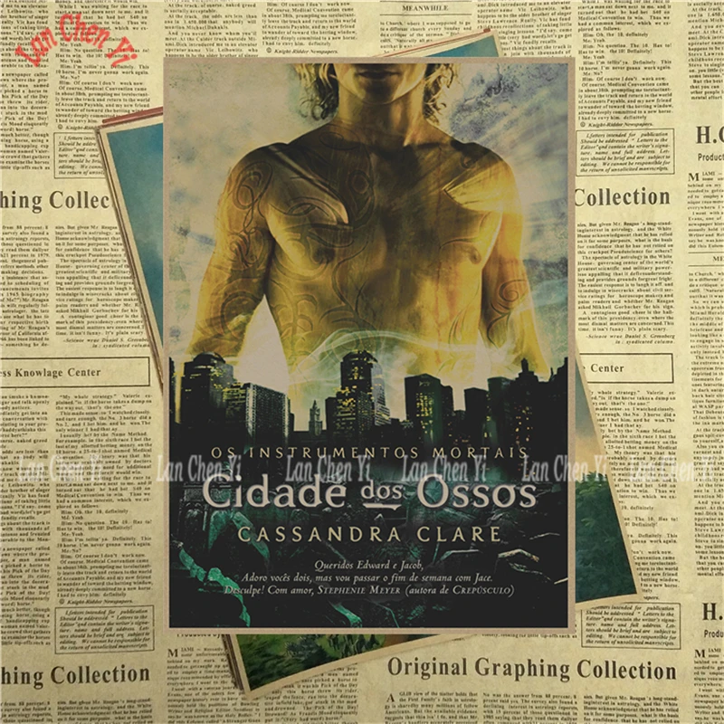 Бургундия Sci fi экшн-фильм The Mortal Instruments: Город костей крафт-бумага плакат настенная бумага украшение интерьера - Цвет: Бургундия