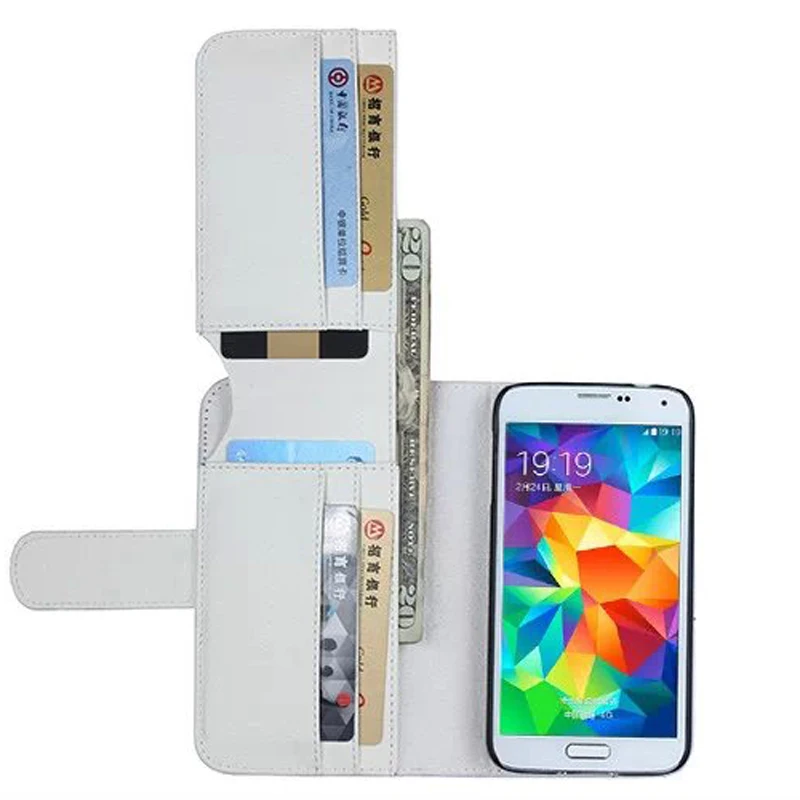Роскошный чехол-книжка из искусственной кожи для Samsung Galaxy S5 I9600 с отделением карт
