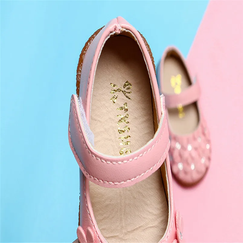 Босоножки для маленьких девочек кожаные тонкие туфли с цветочным принтом обувь