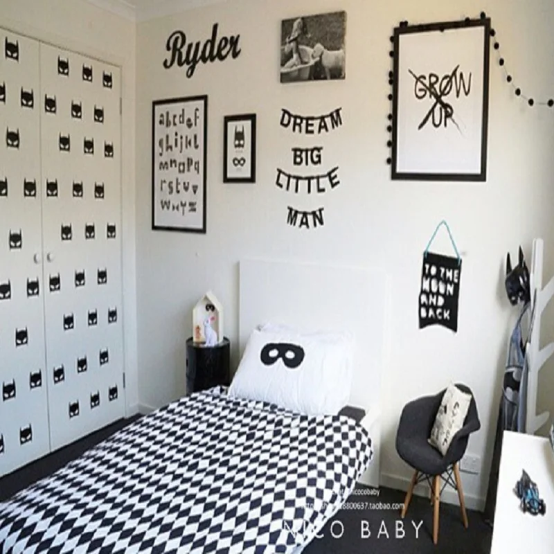 Bat man baby Wall Sticker 5cm 40pcs/pack can Easily Removable No Pollution material for kids room decoration decal sticker | Дом и сад