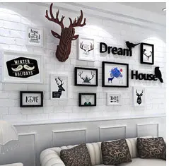 Средиземноморский Стиль 11 шт. фоторамка комплект+ руль+ полка Home Decor фоторамка набор стене висит украшения кадров для фото