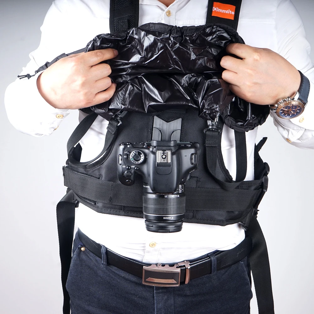 Камера сумка COMASTER Многофункциональный дождь доказательство переноски жилет