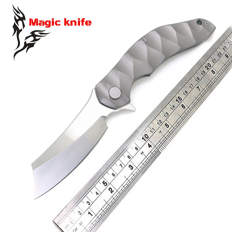 Складной нож Magic OEM Chav большие стальные шарикоподшипники D2 титановые ножи для