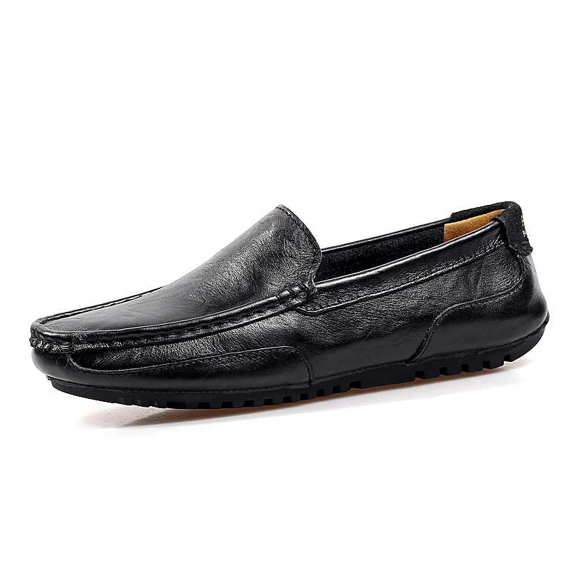 Top brand High quality genuine leather casual men shoes cow suede comfortable loafers soft breathable flats warm | Обувь