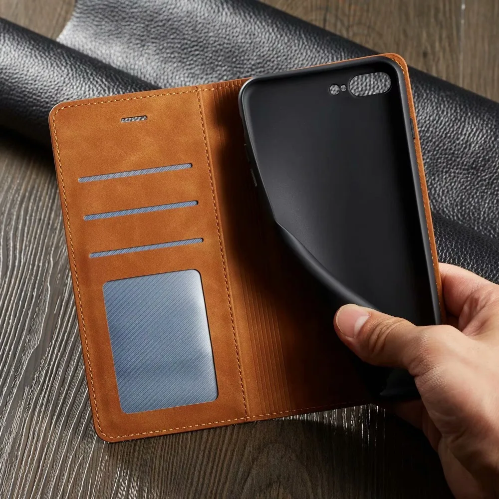 Роскошный кожаный чехол-книжка на магните для IPhone 7, 8 plus, для IPhone 6, 6 plus, кошелек с отделением для карт, подставка, чехол-книжка для iPhone11 pro